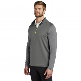 Nike 779795 Dri-FIT Stretch 1/2-Zip Cover-Up - Dark Grey/Cool Grey/Volt