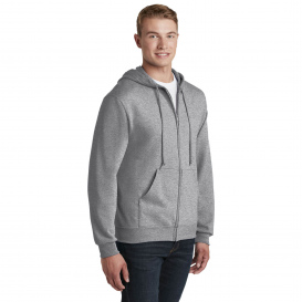 Jerzees 993M NuBlend Full-Zip Hooded Sweatshirt - Athletic Heather
