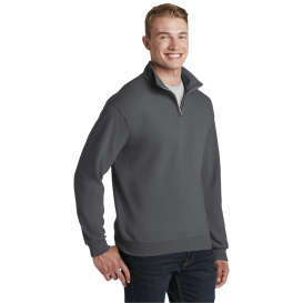 Jerzees 995M NuBlend 1/4-Zip Cadet Collar Sweatshirt - Charcoal Grey