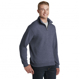 Jerzees 995M NuBlend 1/4-Zip Cadet Collar Sweatshirt - Vintage Heather Navy