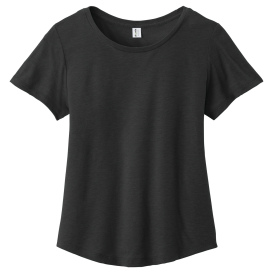 Allmade AL2015 Women's Relaxed Tri-Blend Scoop Neck Tee - Deep Black