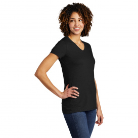Allmade AL2018 Women\'s Tri-Blend V-Neck Tee - Deep Black