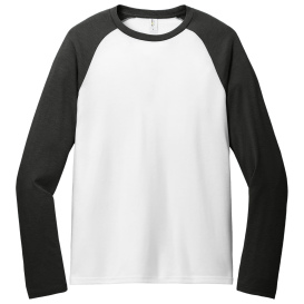 Allmade AL6009 Unisex Tri-Blend Long Sleeve Colorblock Raglan - Space Black/Bright White