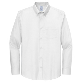 Brooks Brothers BB18002 Wrinkle-Free Stretch Nailhead Shirt - White