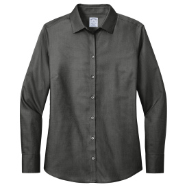 Brooks Brothers BB18003 Women\'s Wrinkle-Free Stretch Nailhead Shirt - Deep Black