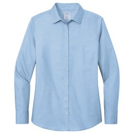 Brooks Brothers BB18003 Women\'s Wrinkle-Free Stretch Nailhead Shirt - Newport Blue