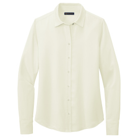 Brooks Brothers BB18007 Women\'s Full-Button Satin Blouse - Off White