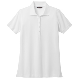 Brooks Brothers BB18201 Women\'s Pima Cotton Pique Polo - White