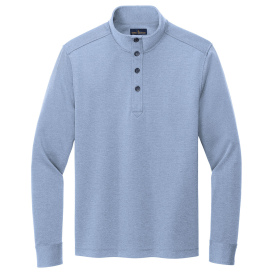 Brooks Brothers BB18202 Mid-Layer Stretch 1/2-Button - Aegean Blue Heather