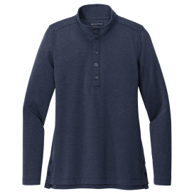 Brooks Brothers BB18203 Women\'s Mid-Layer Stretch 1/2-Button - Navy Blazer Heather