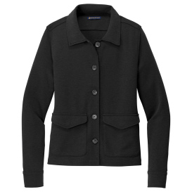 Brooks Brothers BB18205 Women\'s Mid-Layer Stretch Button Jacket - Black Heather
