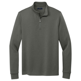 Brooks Brothers BB18206 Double-Knit 1/4 Zip - Windsor Grey