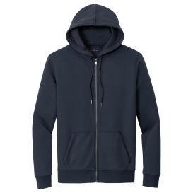 Brooks Brothers BB18208 Double Knit Full-Zip Hoodie - Night Navy