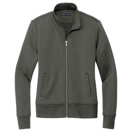 Brooks Brothers BB18211 Women's Double Knit Full-Zip - Windsor Grey