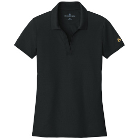 Brooks Brothers BB18221 Ladies Mesh Pique Performance Polo - Deep Black