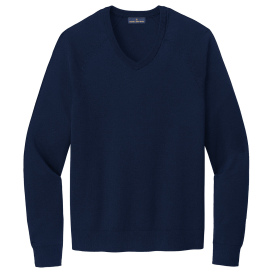 Brooks Brothers BB18400 Cotton Stretch V-Neck Sweater - Navy Blazer