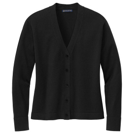 Brooks Brothers BB18405 Women\'s Cotton Stretch Cardigan Sweater - Deep Black