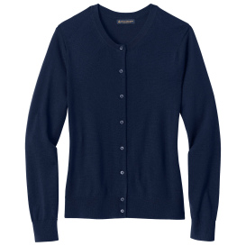 Brooks Brothers BB18413 Women\'s Washable Merino Cardigan Sweater - Navy Blazer