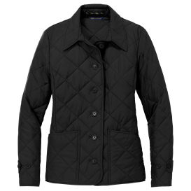 Brooks Brothers BB18601 Women\'s Quilted Jacket - Deep Black