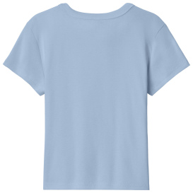 Bella + Canvas BC1010 Women\'s Micro Rib Baby Tee - Solid Baby Blue Blend