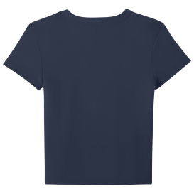 Bella + Canvas BC1010 Women\'s Micro Rib Baby Tee - Solid Navy Blend