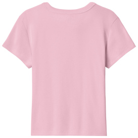 Bella + Canvas BC1010 Women\'s Micro Rib Baby Tee - Solid Pink Blend