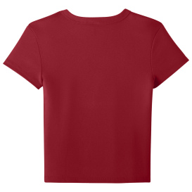 Bella + Canvas BC1010 Women\'s Micro Rib Baby Tee - Solid Red Blend