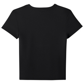 Bella + Canvas BC1010 Women\'s Micro Rib Baby Tee - Solid Black Blend