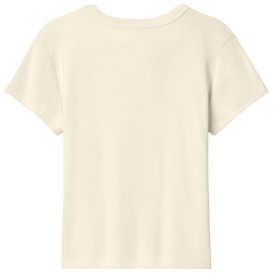 Bella + Canvas BC1010 Women\'s Micro Rib Baby Tee - Solid White Heather