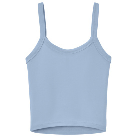 Bella + Canvas BC1012 Women\'s Micro Rib Spaghetti Strap Tank - Solid Baby Blue Blend