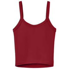 Bella + Canvas BC1012 Women\'s Micro Rib Spaghetti Strap Tank - Solid Red Blend