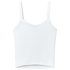 Bella + Canvas BC1012 Women\'s Micro Rib Spaghetti Strap Tank - Solid White Blend