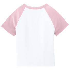 Bella + Canvas BC1201 Women\'s Micro Rib Raglan Baby Tee - White/Pink