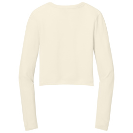 Bella + Canvas BC1501 Women\'s Micro Rib Long Sleeve Baby Tee - Solid Natural Blend