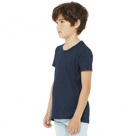 Bella + Canvas BC3001CVC Youth Heather CVC Tee - Heather Navy