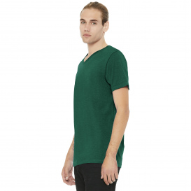 Bella + Canvas BC3005CVC Unisex Heather CVC V-Neck Tee - Heather Grass Green