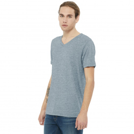 Bella + Canvas BC3005CVC Unisex Heather CVC V-Neck Tee - Heather Slate