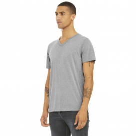 Bella + Canvas BC3415 Unisex Triblend Short Sleeve V-Neck Tee - Athletic Grey Triblend