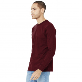 Bella + Canvas BC3501CVC Unisex Heather CVC Long Sleeve Tee - Heather Cardinal