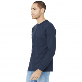 Bella + Canvas BC3501CVC Unisex Heather CVC Long Sleeve Tee - Heather Navy