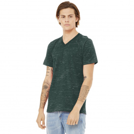 Bella + Canvas BC3655 Unisex Textured Jersey V-Neck Tee - Forest Marble