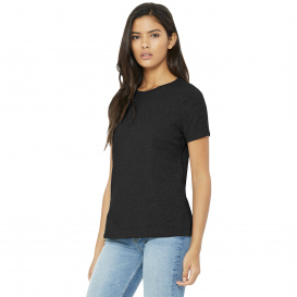 Bella + Canvas BC6400CVC Women\'s Relaxed CVC Tee - Black Heather