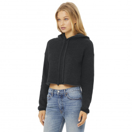 Bella + Canvas BC7502 Women\'s Sponge Fleece Cropped Hoodie - Dark Grey Heather
