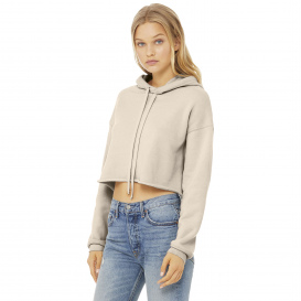 Bella + Canvas BC7502 Women\'s Sponge Fleece Cropped Hoodie - Heather Dust