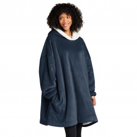 Port Authority BP41 Mountain Lodge Wearable Blanket - Navy Eclipse