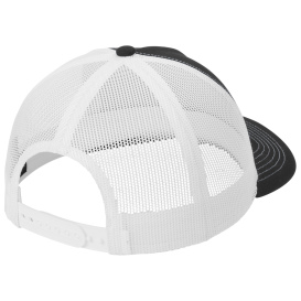 Port Authority C115LP Low-Profile Snapback 5-Panel Trucker Cap - Black/White
