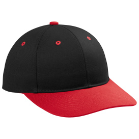 Port Authority C118 Snapback Cap - Black/True Red