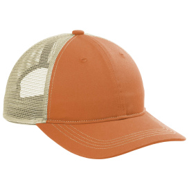 Port Authority C119 Unstructured Snapback Trucker Cap - Texas Orange/Tan