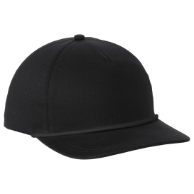 Port Authority C962 Snapback Five-Panel Rope Cap - Black/Black