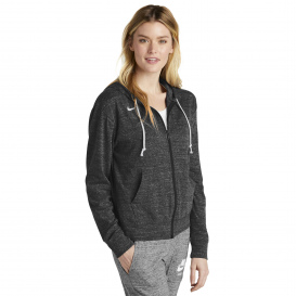 Nike CN9402 Ladies Gym Vintage Full-Zip Hoodie - Team Black